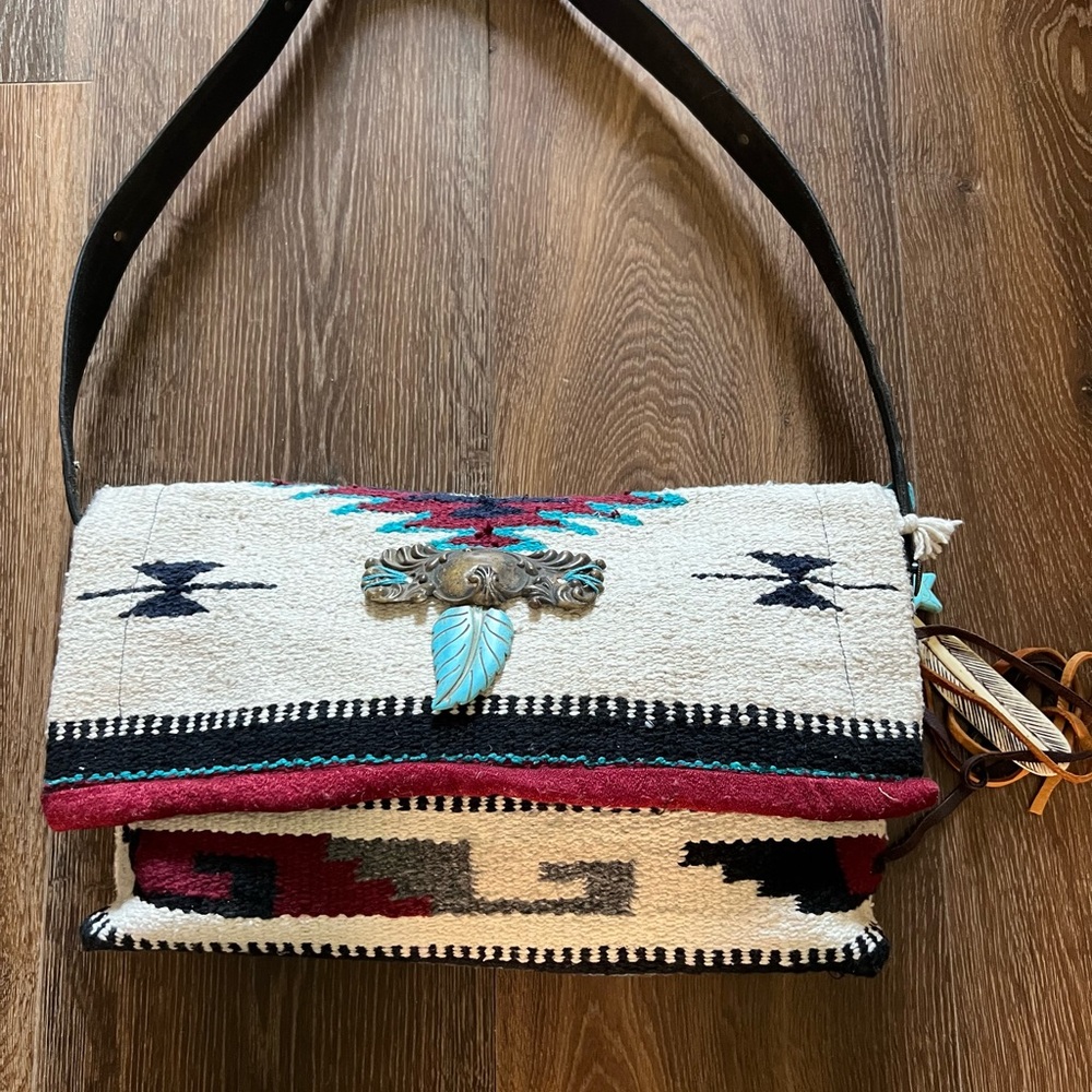 Custom blanket purse with embellishments